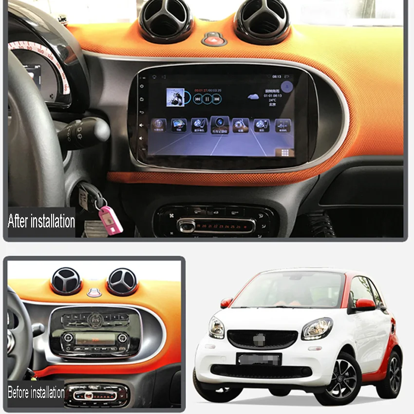 Для Mercedes Benz Smart Fortwo W453 автомобильный Android медиаплеер система Радио Стерео gps навигация Мультимедиа Аудио Видео