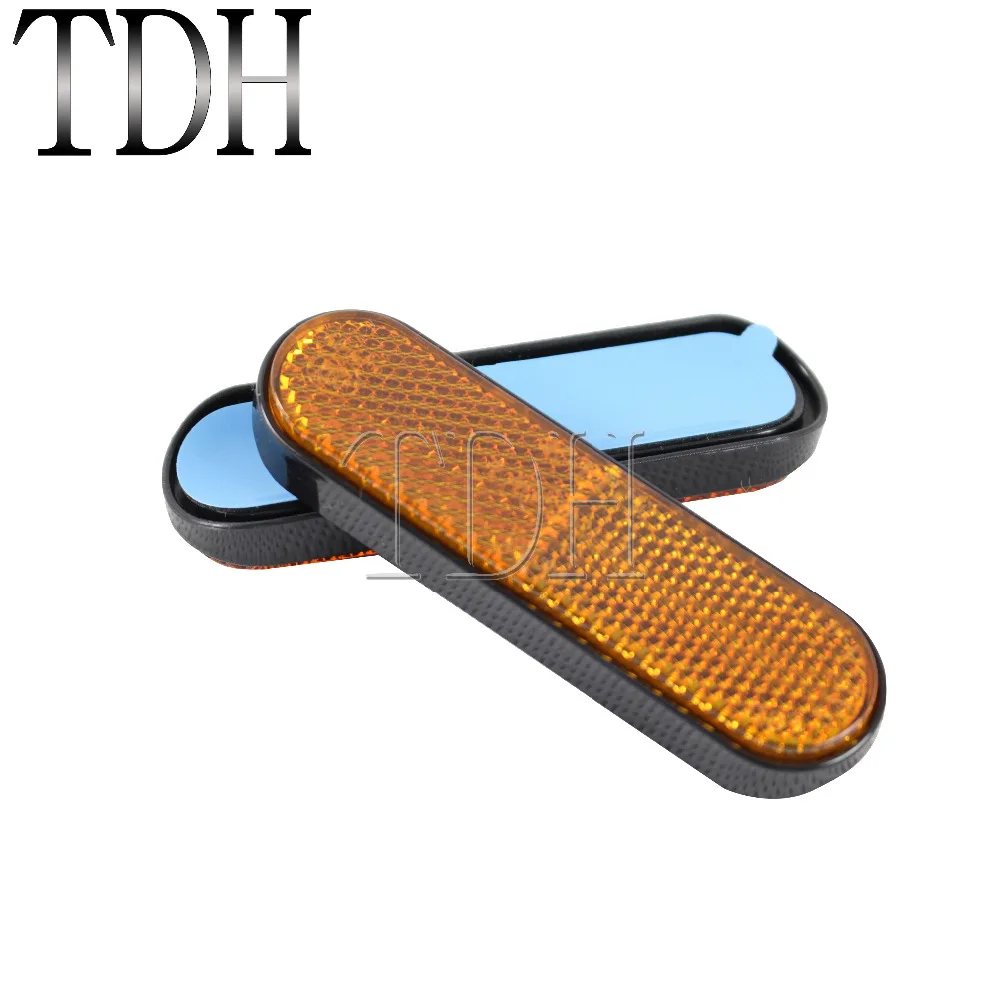 

Universal Motorcycle Yellow Reflector License Plate Streetbike Front Fork Leg Reflector Cover