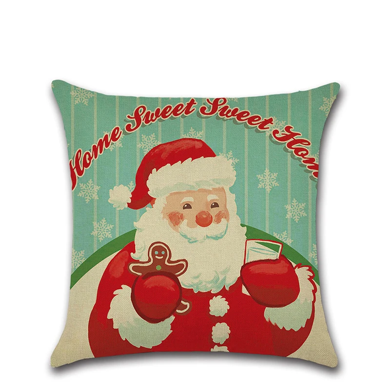 الكتان عيد الميلاد سلسلة المخدة مهرجان نمط وسادة غطاء للمنزل كنبة مكتب زخارف للحانات المخدة سيارة غطاء الوسادة
