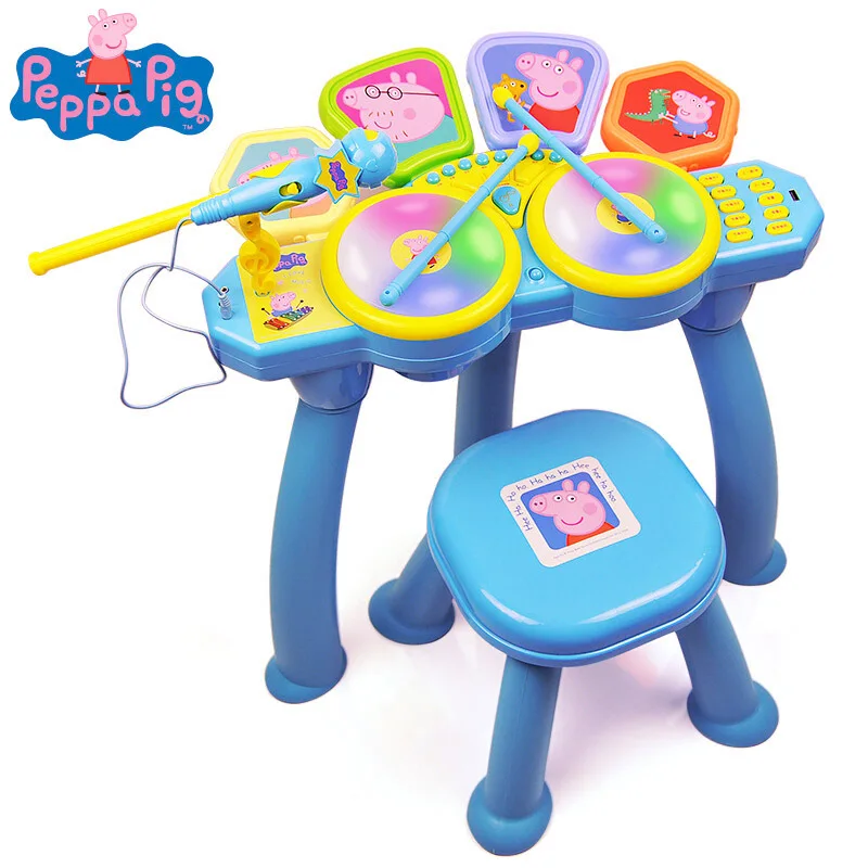 

Peppa pig Learning Education Toy Musical Instrument Drum drum children's toys male girl simulation drum baby Toy for children