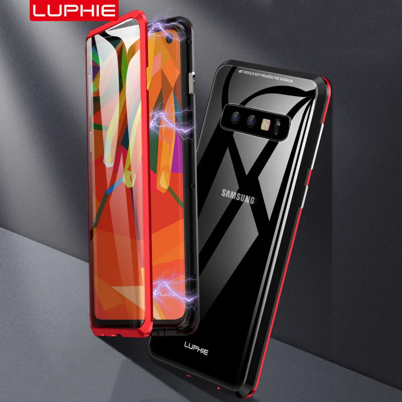 Магнитный чехол с полным покрытием на 360 градусов для Samsung Galaxy S10 Plus Передняя