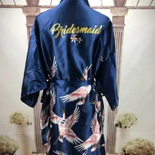 Шелковый халат для невесты, платье подружки невесты, халат для матери, женские атласные свадебные кимоно, сексуальное платье для сна, женский халат