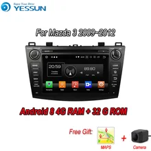 YESSUN Android 8,0 4G ram для Mazda 3 BL 2009~ 2012 Автомобильный навигатор gps мультимедийный плеер Зеркало Ссылка Радио сенсорный экран Авторадио