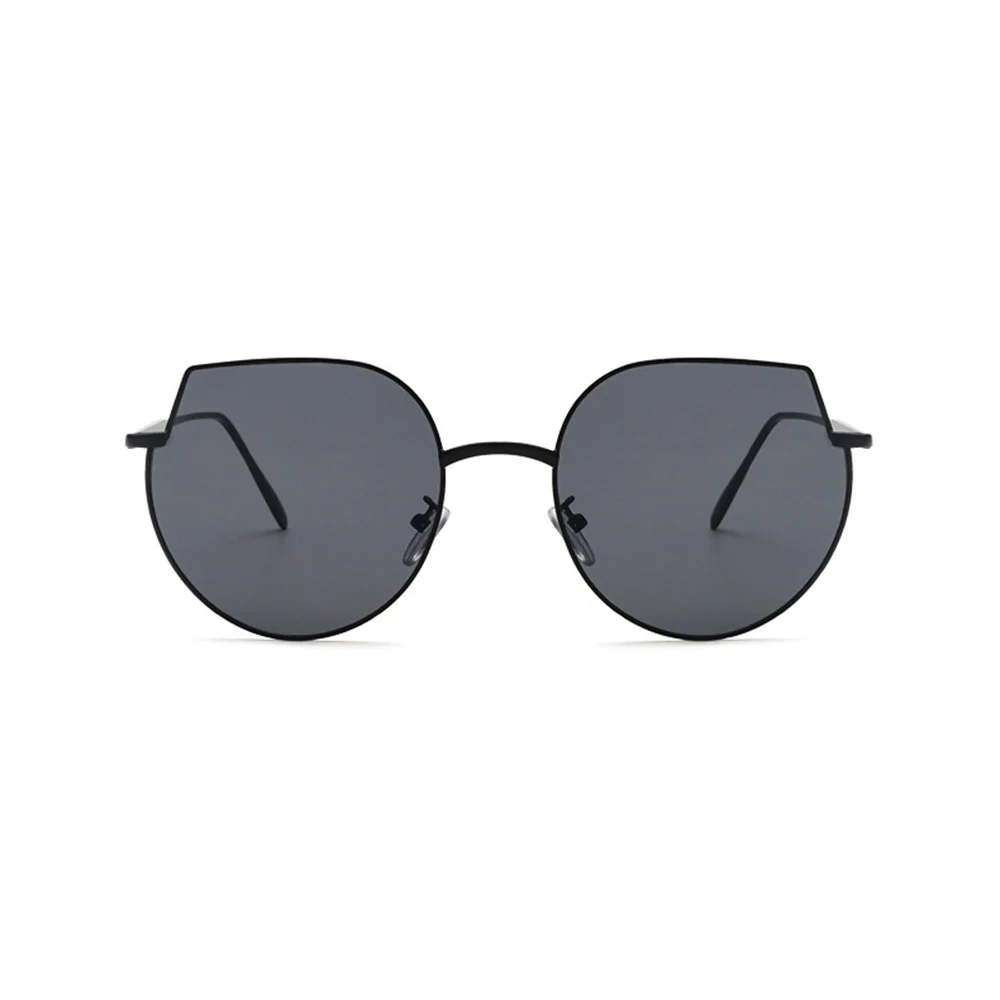 Летние Стильные Модные трендовые негабаритные кошачьи женские солнцезащитные очки из сплава, серебристые, черные, желтые линзы, солнцезащитные очки для покупок, вечерние