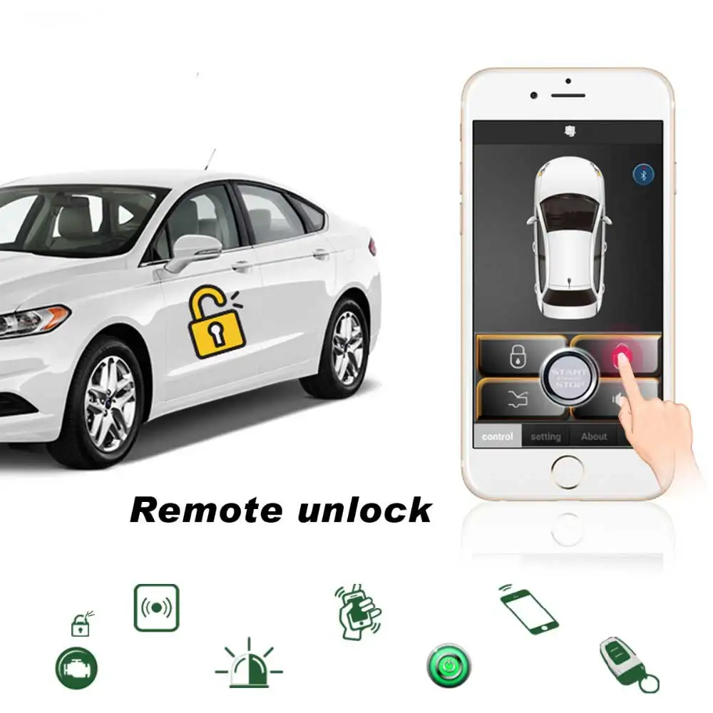 

Remote Start 2 Way For Toyota Tundra Keyless Entry Central Locking Car Accessories Alarm System Car Engine With Push Start