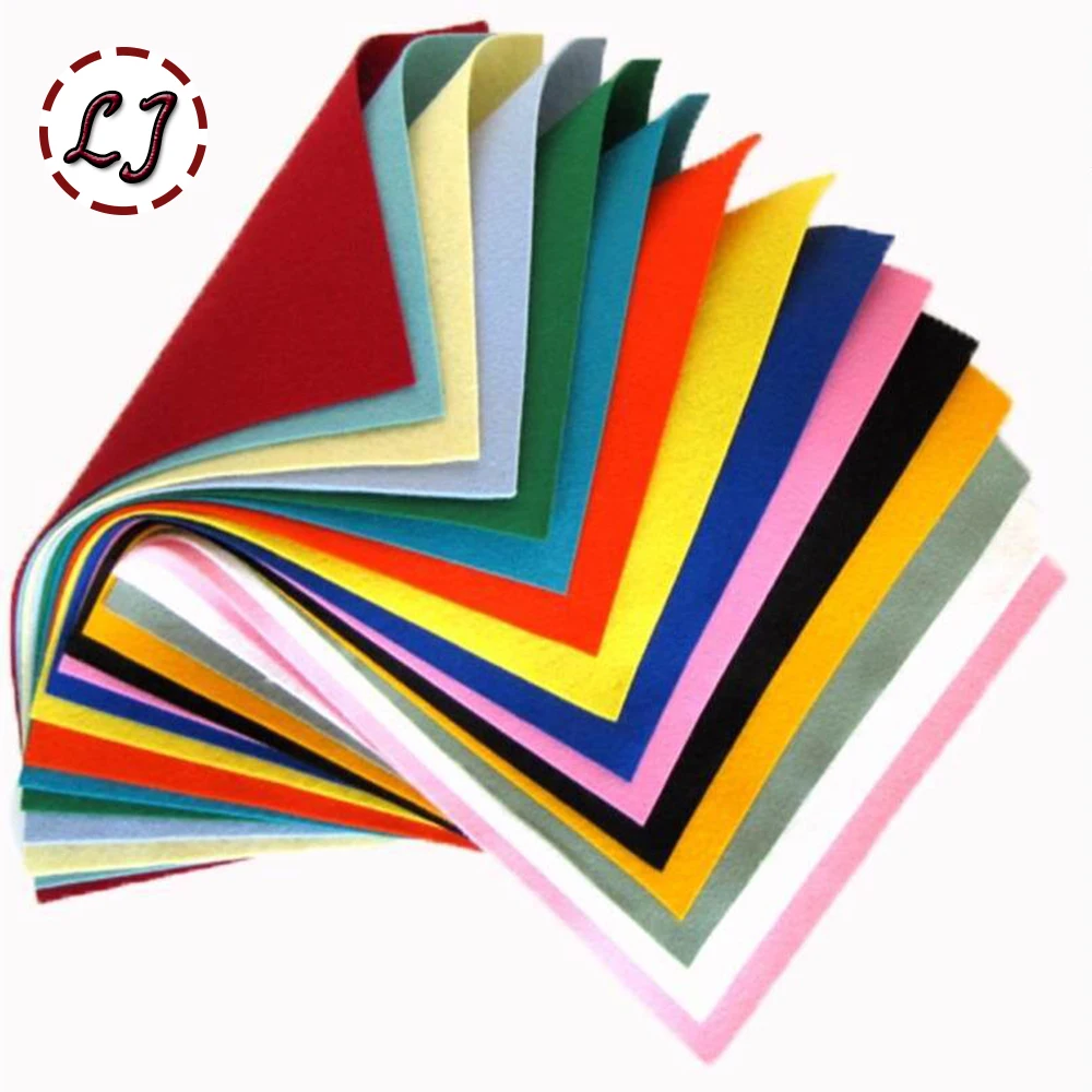

New arrived 40color/pack Non Woven Fabric Polyester Felt Sheets Of Home Decoration Pattern Bundle For Sewing Dolls handmade DIY