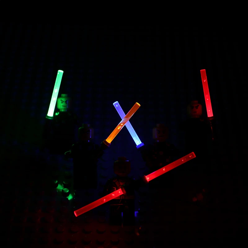 LED light Star Wars lightsaber for lego figure Toys For lego pin The Force Awakens Nano DIY Toys For Children Light Up Set      (6)