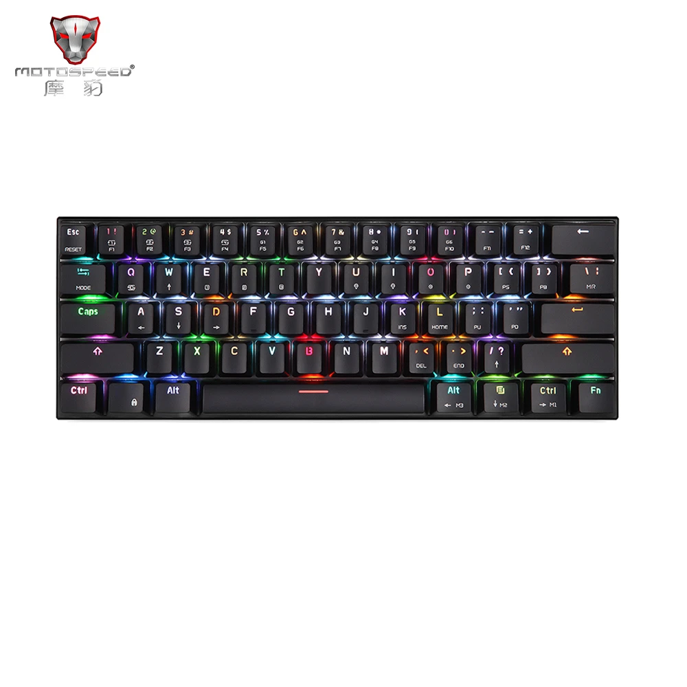 新しい Motospeed Ck62 有線 Bluetooth デュアルモードゲーミングメカニカルキーボードとボックス 7 色 Rgb バックライトブルー レッドスイッチ 33 13 7 Keyboards Aliexpress