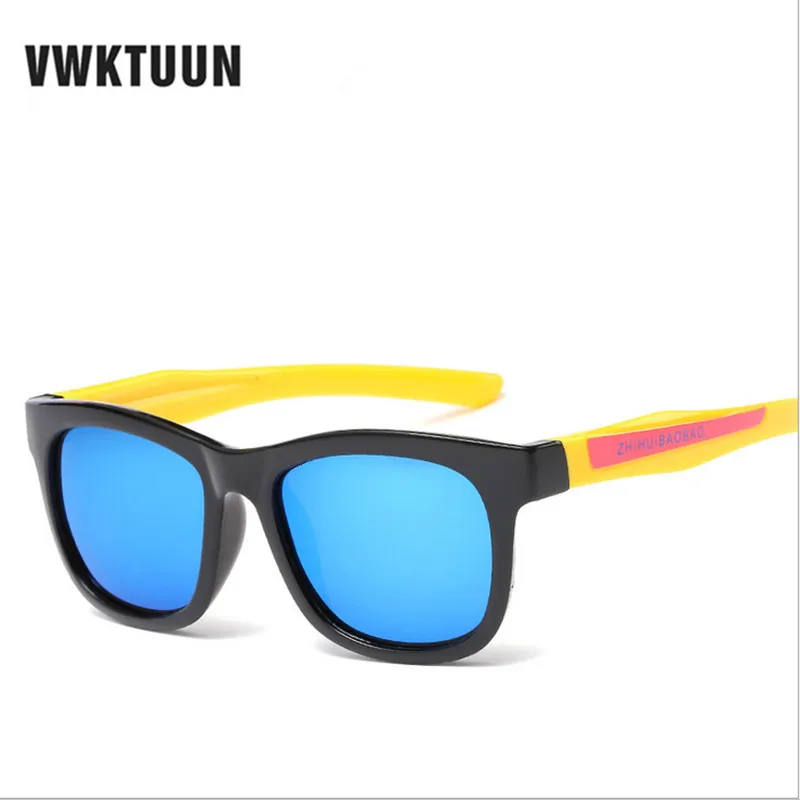 VWKTUUN поляризованные солнцезащитные очки для детей UV400 для мальчиков и девочек модные резиновые Повседневные очки уличные спортивные очки детские солнцезащитные очки - Цвет линз: C 1