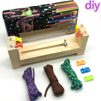 

DIY jig solid wood paracord bracelet maker knitting tool Knot Braided Parachute cord Weaving Tools Wristband braiding device