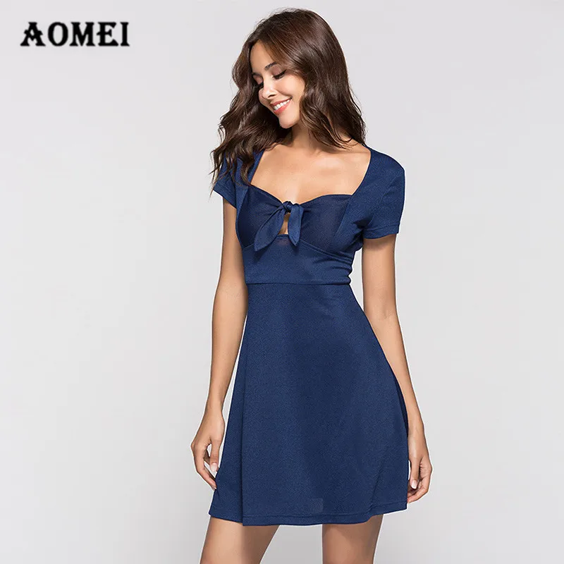 blue night out dress