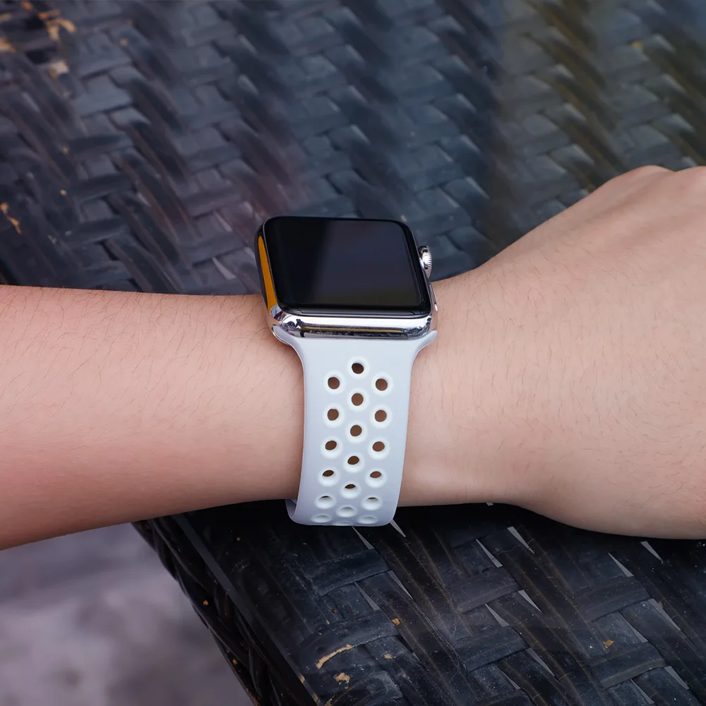 Силиконовый ремешок для apple watch band 42 мм/38 мм iwatch band 44 мм/40 мм спортивный браслет часы correa ремешок для apple watch 4 3 21