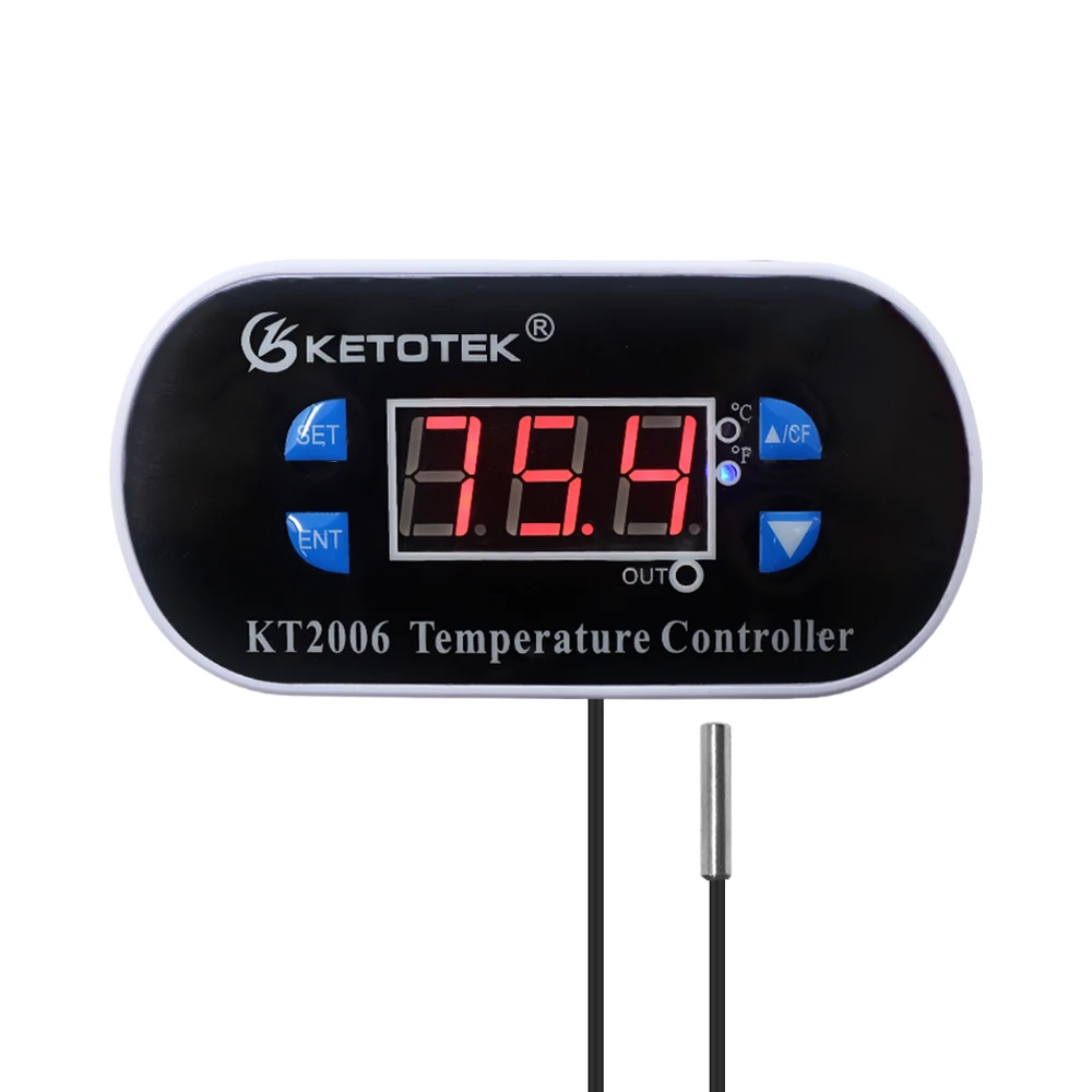 

KT2006 110-220V Digital Thermostat Temperature Controller Direct Output Incubator Thermostat Regulator With Heater And Cooler