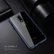 For OnePlus 7 Pro Case Anti-knock Transparent Acrylic Reinforced TPU Original RIJOW Soft Silicone cover One Plus 7 Pro Coque 1+7