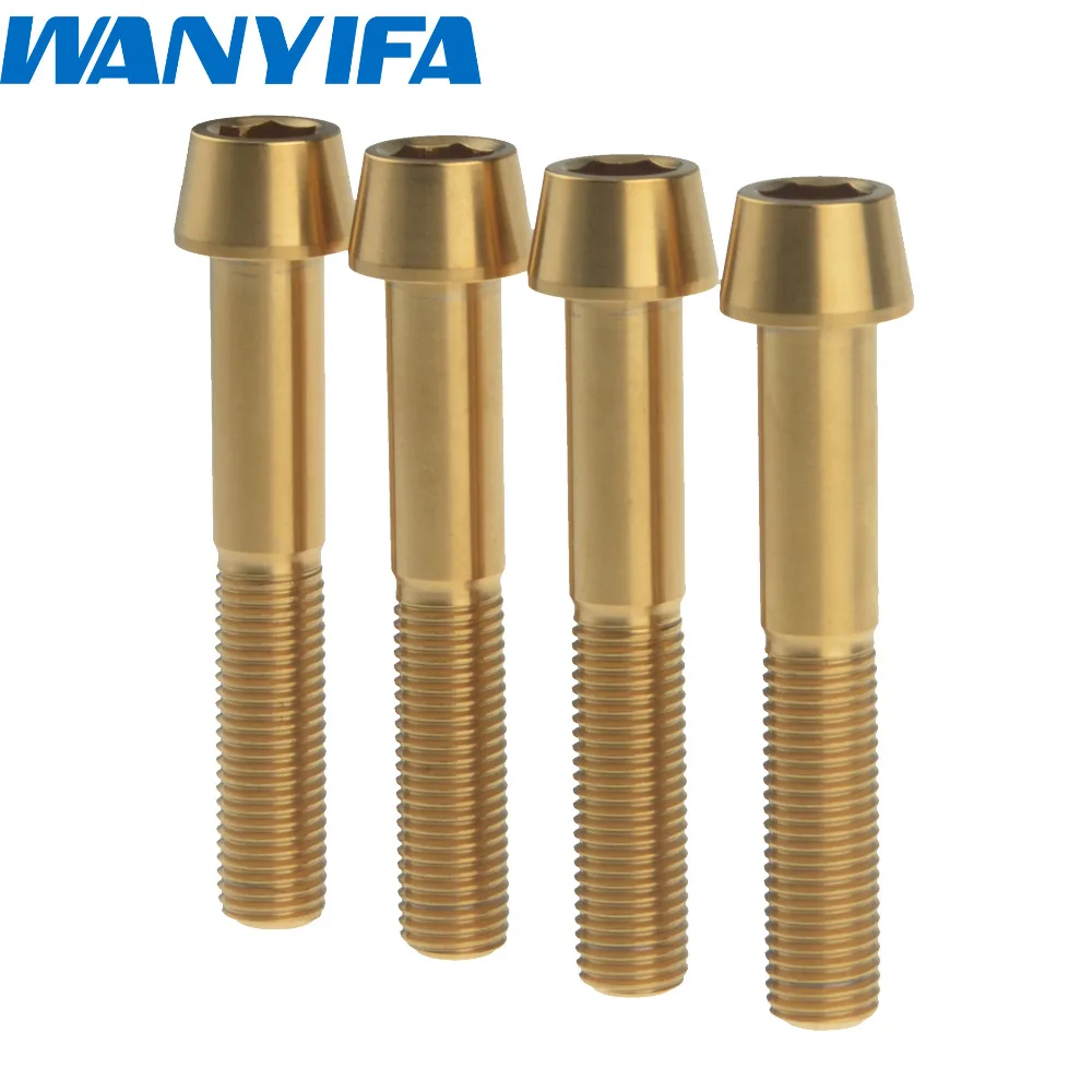 

4pcs M10 x 60mm Titanium Bolts for Ducati Front Caliper Motorcycle Screw Gold