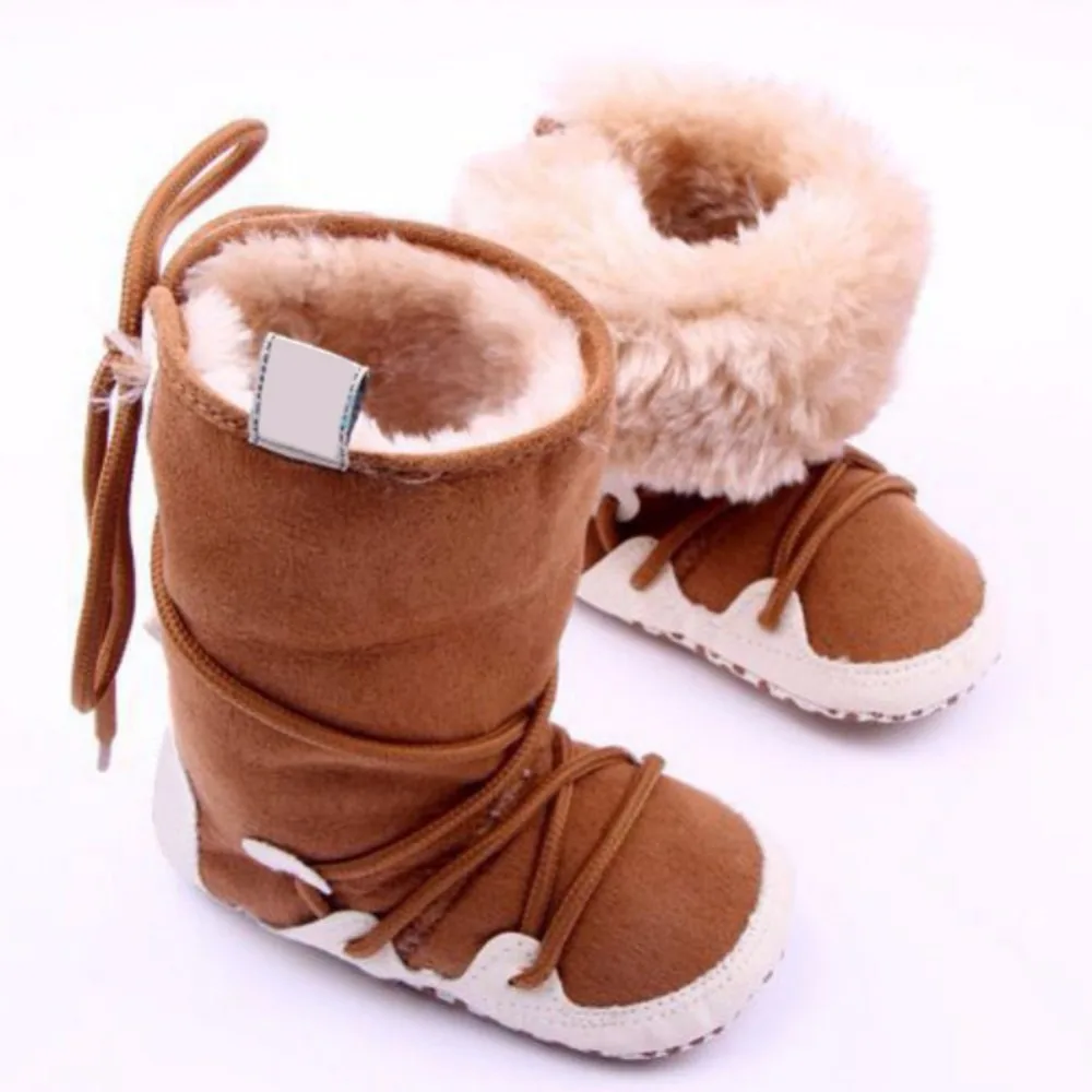 Nouveau-né bébé filles garçons enfant bottes de neige chaussures de berceau doux enfant en bas âge bottes molletonnées chaudes