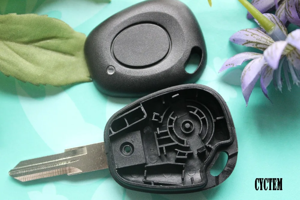 

CYCTEM Car Flip Key Case Shell 1 Button Remote Key Cover Replacement Fit For Renault No Logo