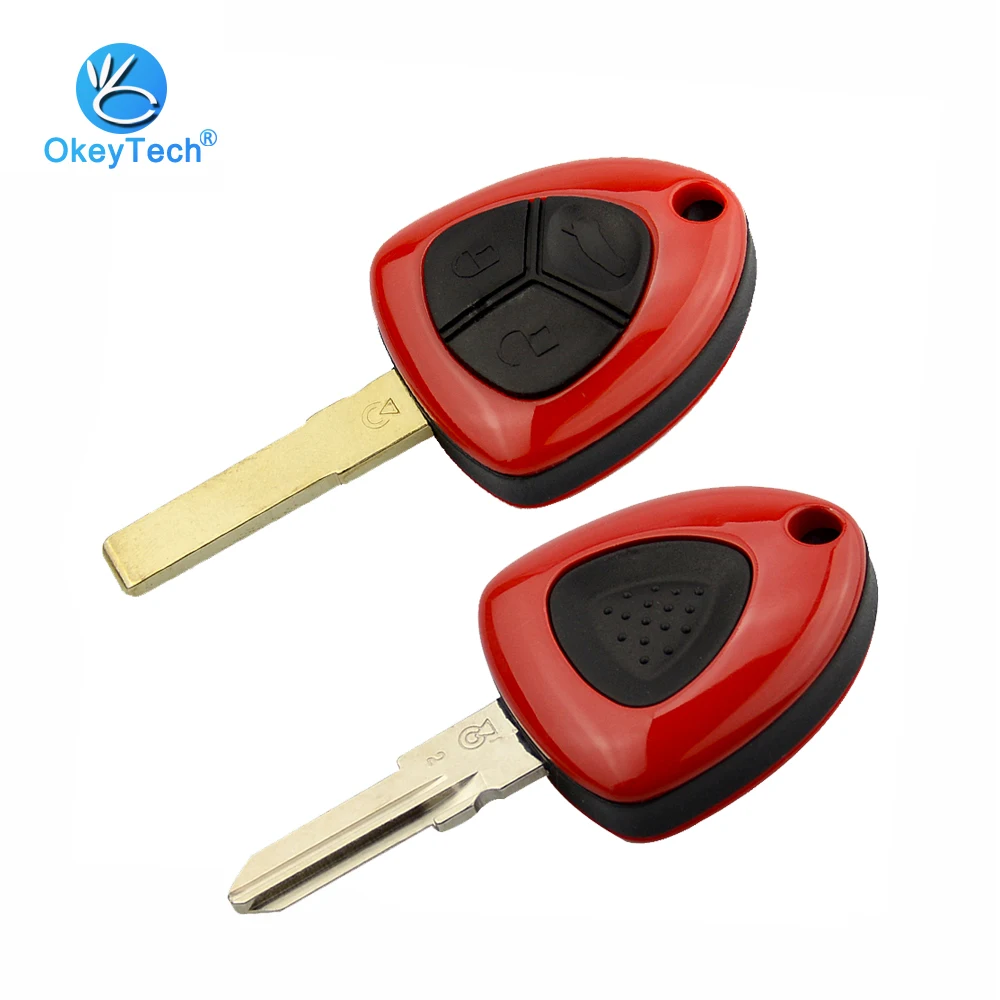 Okeytech For Ferrari Key Shell 1 3 Button Uncut Blank Blade Smart Remote Key Cover Case Replacement Fob For Ferrari 458 F430 612 Car Key Aliexpress