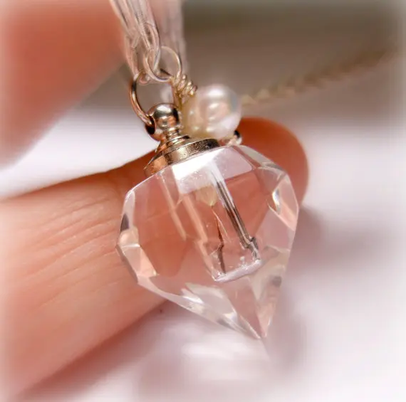 Ожерелье в форме флакона духов с кристаллами 2 шт.|necklace with|perfume bottle necklacebottle necklace |