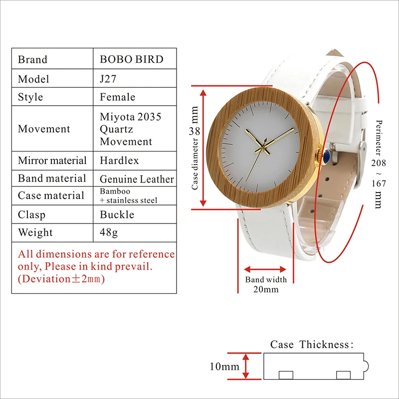 Bobobird Для женщин S бамбука и клен ferrels с золотой задняя Японии quqrtz механизм, как хороший подарок для Для женщин