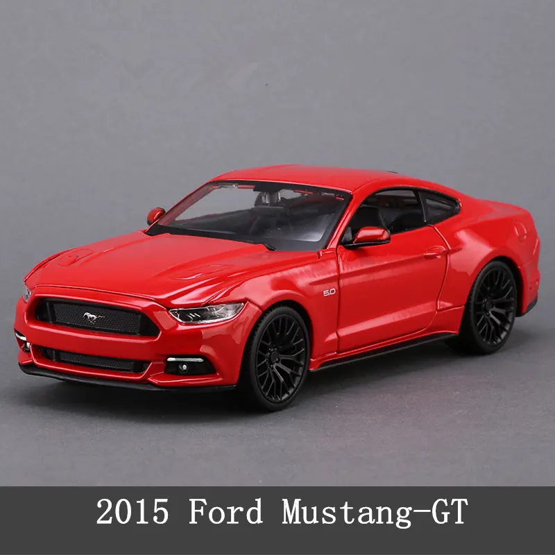 Maisto 1:24 Ford Mustang-GT Модель автомобиля из сплава украшение Коллекция игрушек инструменты подарок - Цвет: Ford Mustang-GT