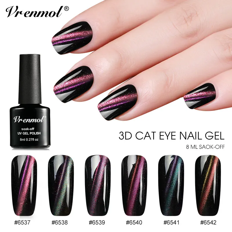 Vrenmol 3D Chameleon Cat Eye Nail Polish Gel Soak Off UV Gel Polish Board