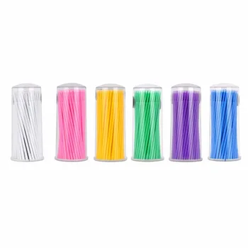 

1 Bottle 100pcs Disposable Cotton Swabs Bud Eyelash Grafting Mascara Gel Paste Cleaning Stick Cleaning Cotton Swab Safe Home Use