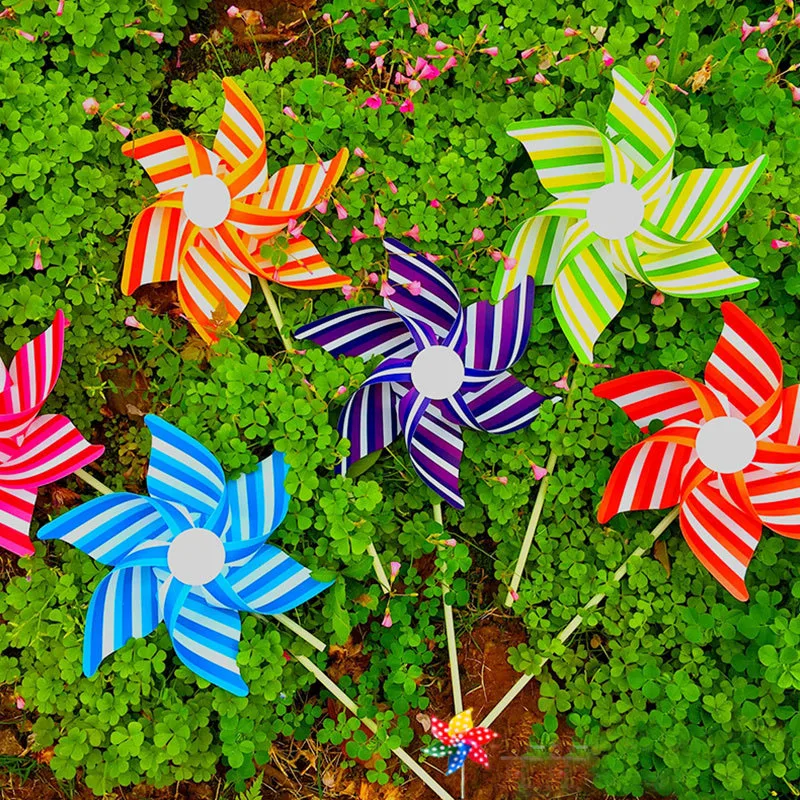 100 шт./лот пластиковая мельница для сада Pinwheels Spinners DIY крутящаяся игрушка Spinner диаметр 21 см складные уголки Запчасти для ветряной мельницы