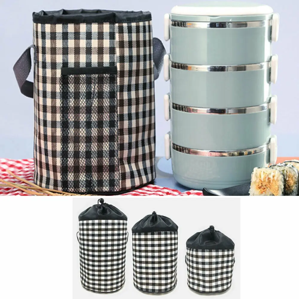 

Portable Insulated Food Container Bag Thermos Cooler Picnic Tote Lunch Box