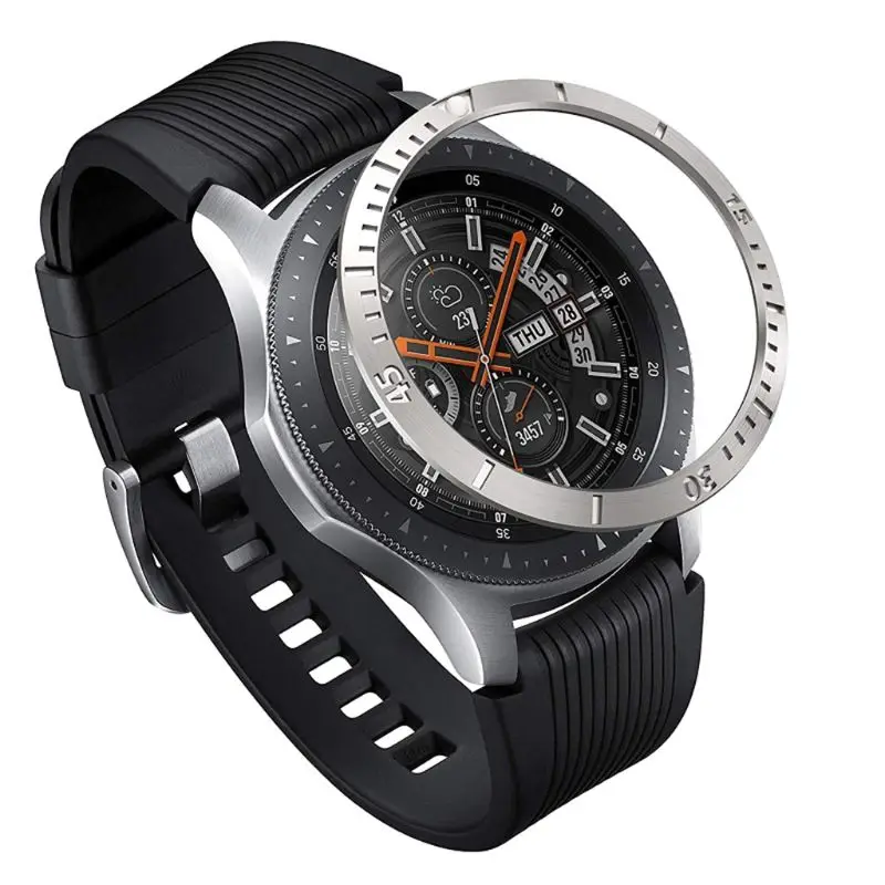  Anti-scratch Metal Bezel Ring Adhesive Cover Replacement for Samsung Galaxy Watch 46MM Gear S3 Fron - 33062814378