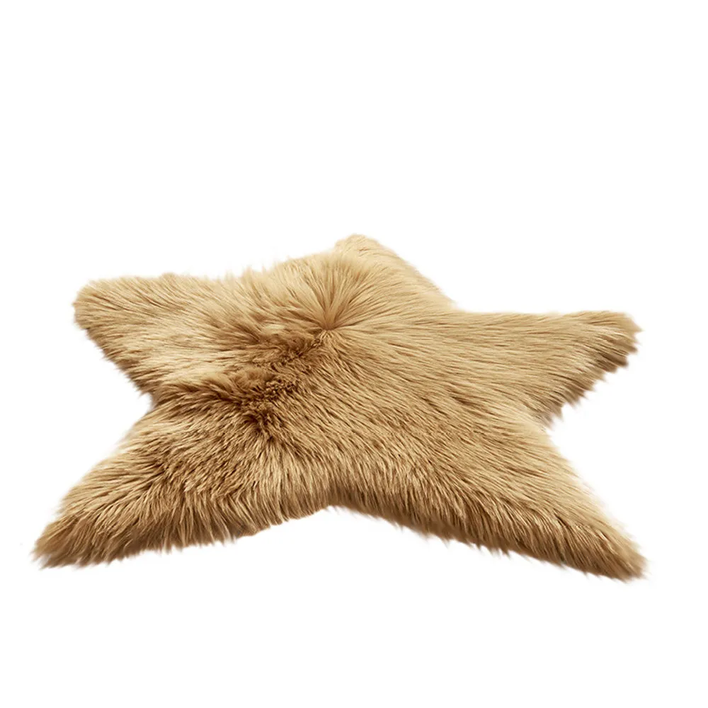 Пентаграмма напольный коврик нескользящий коврик, коврики, мягкий полиэстер, пушистый ковер из искусственного меха, белый коврик для дома 19Jan24 P33