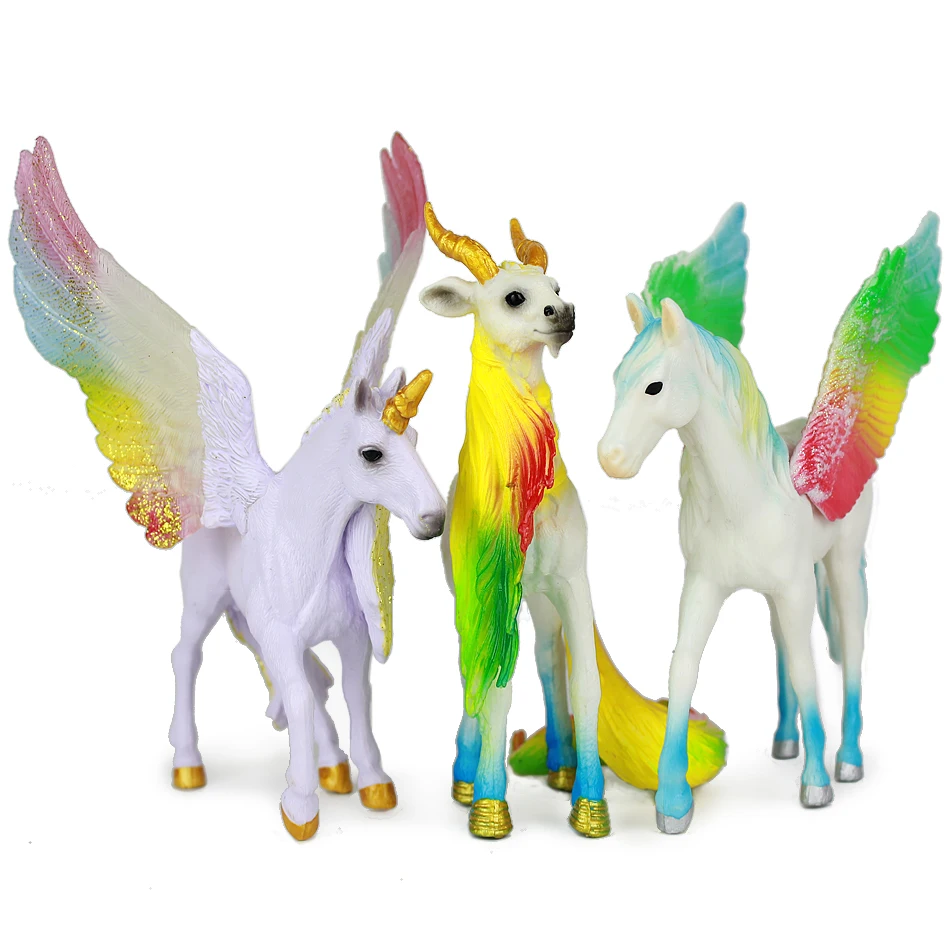 

Simulation Animal Model Horse Unicorn Pegasus Rainbow Sheep Action & Toy Figures Learning & Educational Collection Gift for Kids