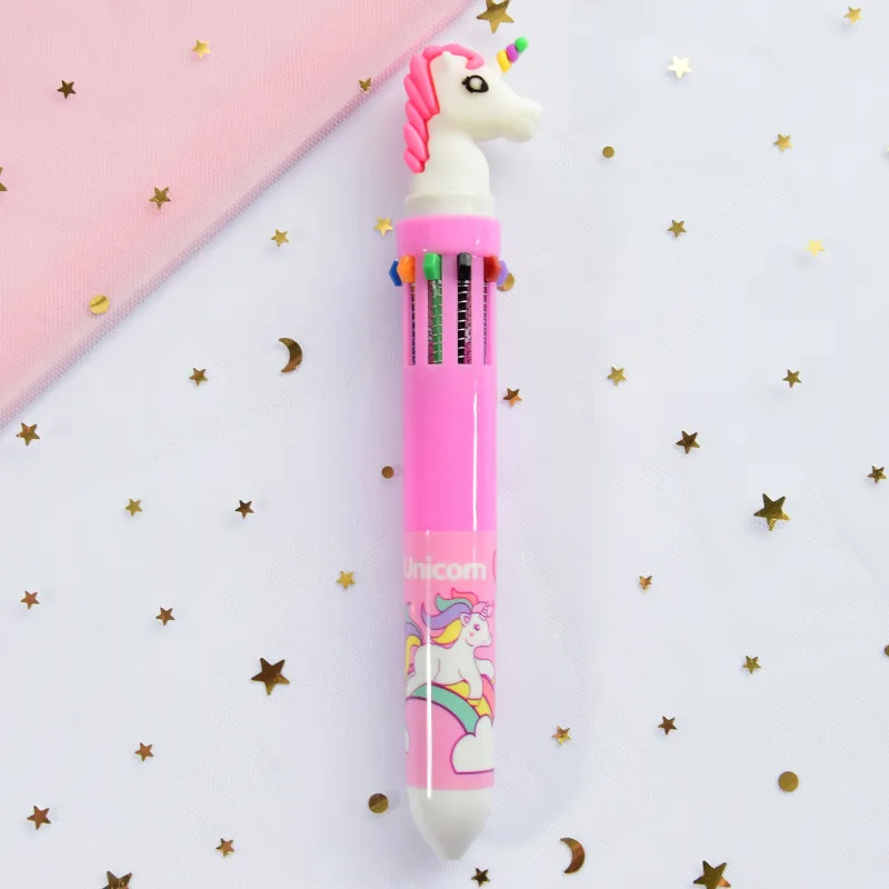 Kawaii Dream единорог; Фламинго кролик 10 цветов массивная Шариковая ручка для школы офиса поставка подарок канцелярские товары Papelaria Escolar - Цвет: 11