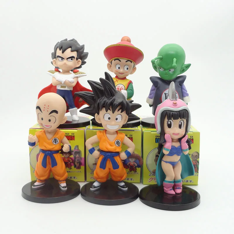 

Dragon Ball Z ADVERGE EX Dragon Children PVC Figures Toys 6pcs/set Son Goku Gohan ChiChi Piccolo Vegeta Krillin EF5