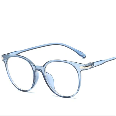 VEGA очки для женщин и мужчин овальные винтажные оправы для очков дизайнерские уникальные прозрачные оправы для очков пластиковые прозрачные линзы, оправа VG296 - Цвет оправы: Blue