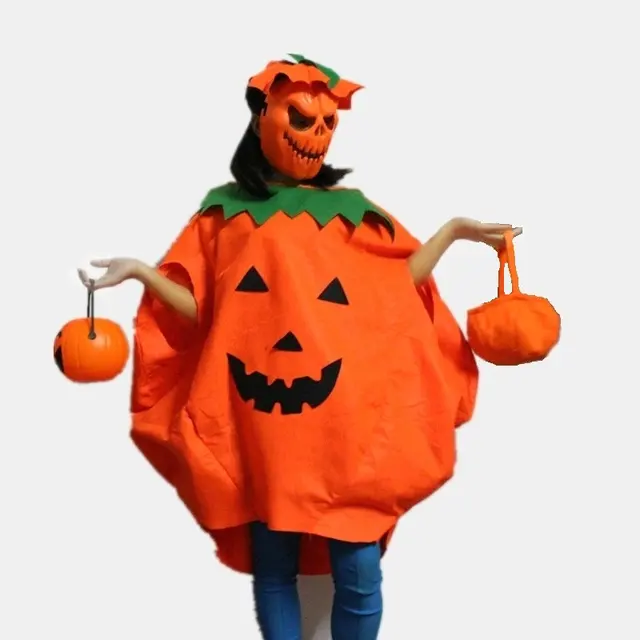 women men pumpkin costume halloween costume for adult 2 pieces sets pumpkin party cosplay costume