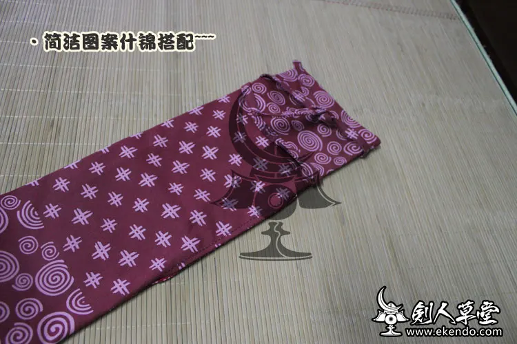 IKENDO.NET-SG012-CHANGPU цветок Shinai сумка для трех shinais с плечевым ремнем- хлопок kendo shinai чехол shinai сумка