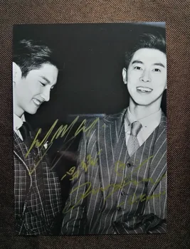 

signed TVXQ Shim Changmin MAX Jung Yunho U-KNOW autographed group photo 5*7 112018C