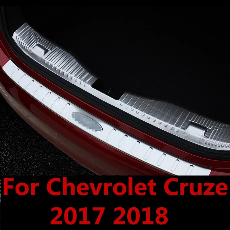 Для Chevrolet Cruze 2017 2018 нержавеющая сталь внешний интерьер задний багажник бампер