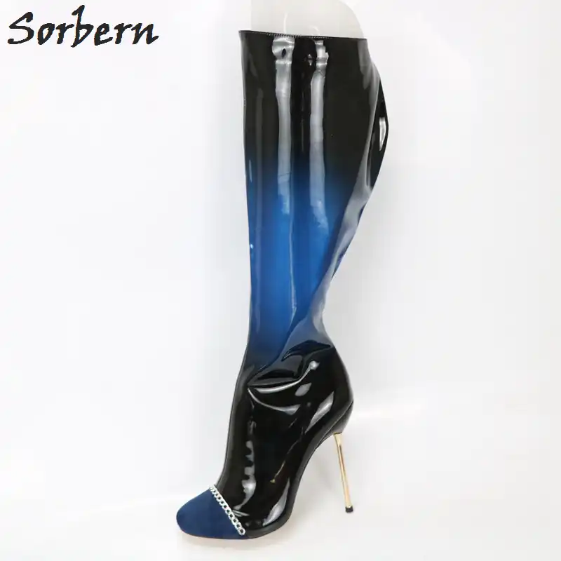 wide fit blue heels