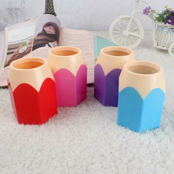 

Pen Vase Pencil Pot Desktop Pen Holder Makeup Brush Holder Desk Stationery Container Modern Creative