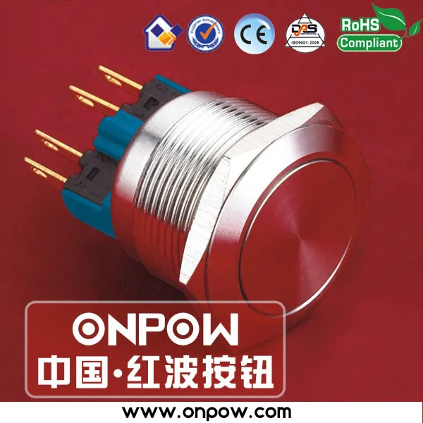 

ONPOW 22mm stainless steel momentary pushbutton switch anti-vandal GQ22-11/S