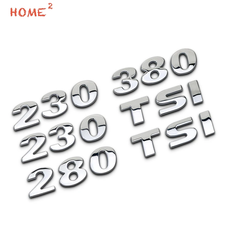 

Car Styling High-end Body Sticker Auto Alloy Emblem Badge Decal for 230 280 330 380 TSI Logo for Volkswagen VW Jetta CC Beetle