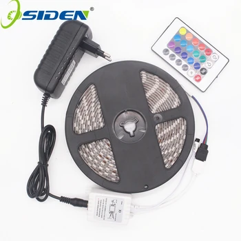 

OSIDEN 5M 300Leds Waterproof No RGB Led Strip Light 5050 DC12V 60Leds/M Flexible Lighting String Ribbon Tape Lamp Home Decorati