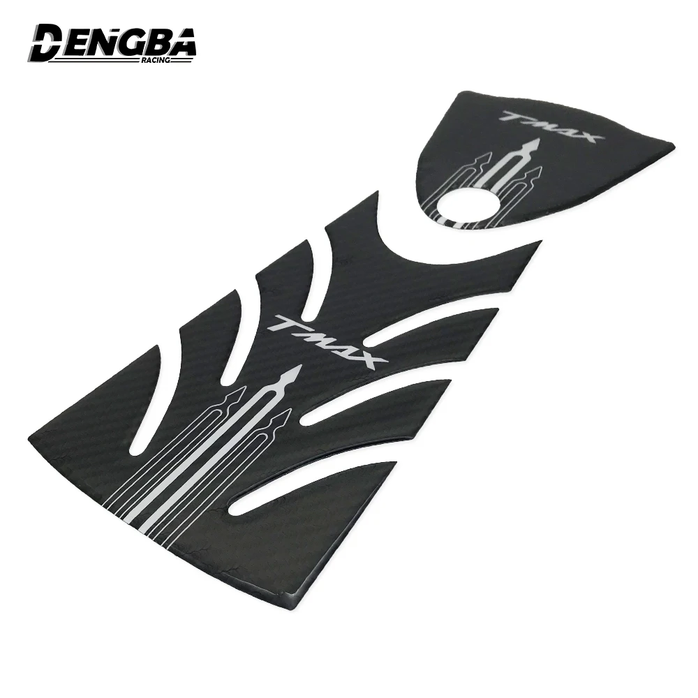 

Carbon Fiber Fish Bone Sticker Decal Emblem Protection Tank Pad Cas Cap For YAMAHA T-MAX 530 TMAX530 TMAX
