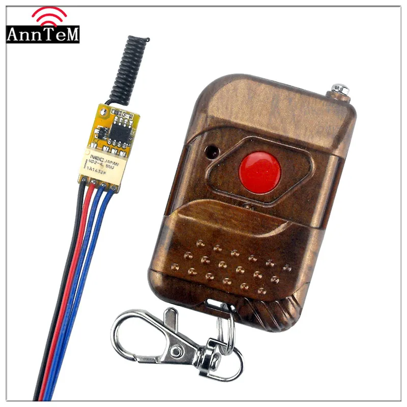 

Anntem brand DC3.7V 4.5V 5V 6V 7.4V 9V 12V RF remote control switch Relay 1CH Mini Wireless Control Switch Wide Working Voltage