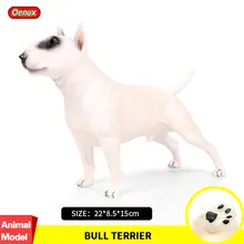 Oenux классический британский бультерьер фигурки большая собака модель фигурка коллекция и образовательные реалистичные милые игрушки для детей
