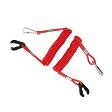 

2pcs Safety Ropes For Yamaha PWC Jet Ski Wave Runner Stop Kill TPU+PVC Red Key Floating Safety Lanyard Z durable surface film