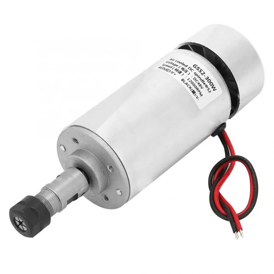 300 Вт DC 12-48 V 3000-12000r/мин фрезерный с воздушным охлаждением мотор шпинделя с держатель с креплением