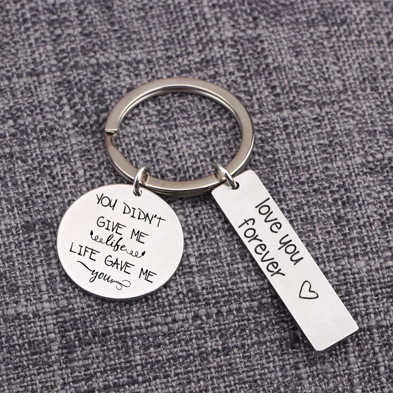 Love You Forever Life Give Me bonus брелок для матери и мамы с надписью любовь ювелирные изделия